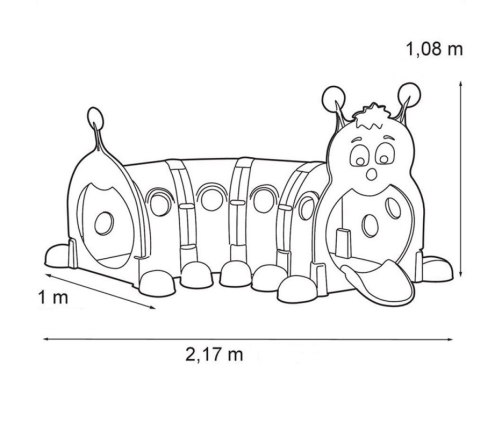 FEBER Duży Tunel dla dzieci Gąsienica XXL Modułowy Plac Zabaw