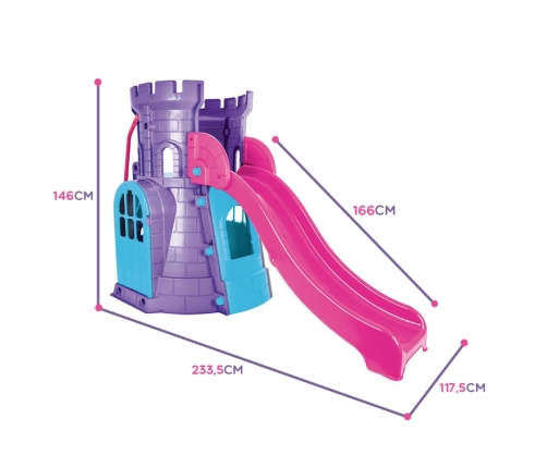 WOOPIE Zamek Wieża ze Zjeżdżalnią Domek Plac Zabaw dla Dzieci