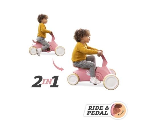 BERG GO2 Gokart Беговел 2in1 Retro Pink