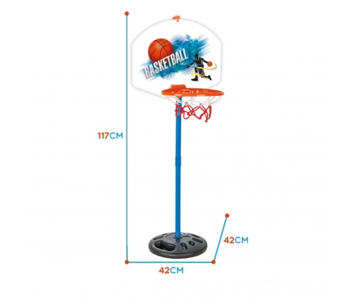 WOOPIE Zestaw Koszykówka Klasyczna 117 cm + Piłka