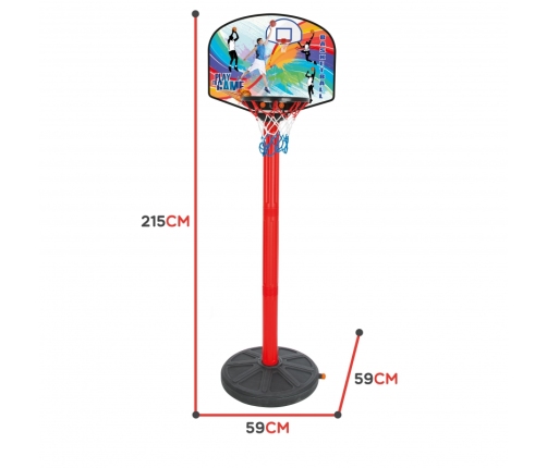 WOOPIE Zestaw Koszykówka 215 cm + Piłka