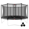 BERG Trampolina Favorit Gray 430 cm + Siatka Bezpieczeństwa Comfort + Gra Zręcznościowo Logiczna LEVELS