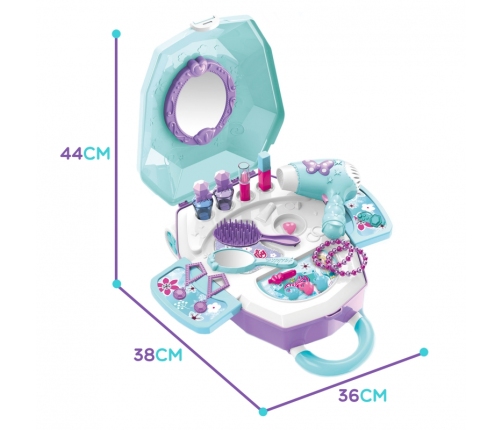 WOOPIE Toaletka dla Dziewczynki 2w1 Salon Piękności w Walizce