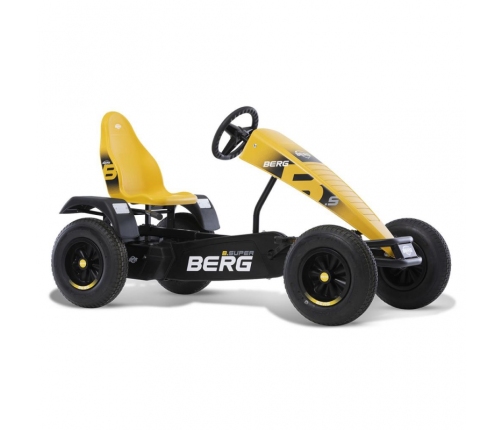 BERG Kartings ar pedāļiem XL B.Super Yellow BFR Piepūšamie riteņi no 5 gadiem līdz 100 kg