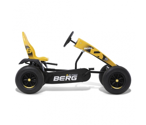 BERG Kartings ar pedāļiem XL B.Super Yellow BFR Piepūšamie riteņi no 5 gadiem līdz 100 kg