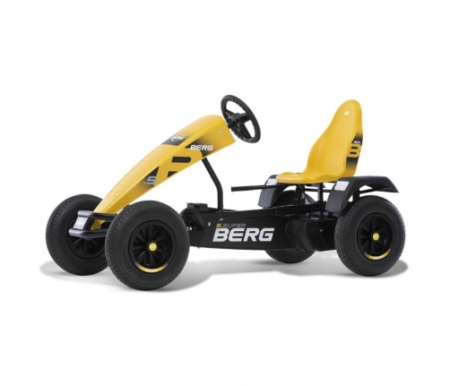 BERG Kartings ar pedāļiem XL B.Super Yellow BFR Piepūšamie riteņi no 5 gadiem līdz 100 kg