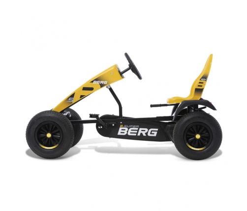 BERG Kartings ar pedāļiem XL B.Super Yellow BFR Piepūšamie riteņi no 5 gadiem līdz 100 kg