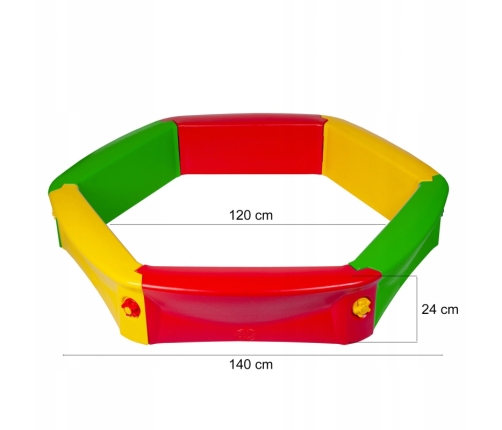 WOOPIE Modular Sandbox with Cover 120cm