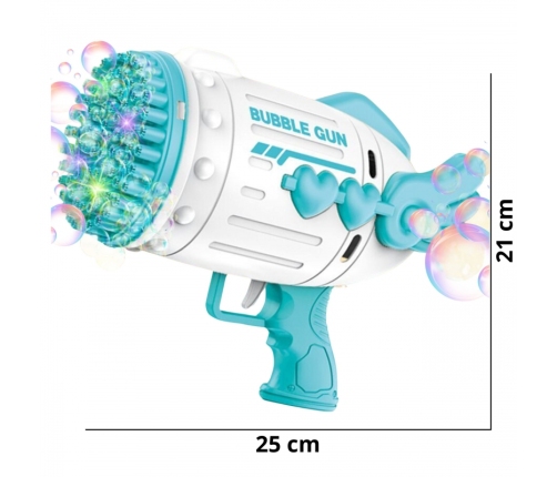 WOOPIE Pistolet do Robienia Baniek Mydlanych 91 Otworów Niebieski