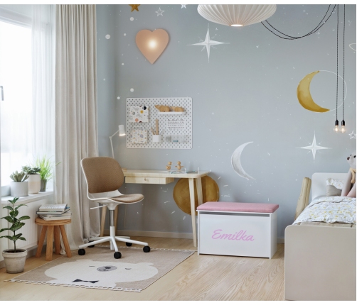 Ящик для игрушек DARIA printed pink panel