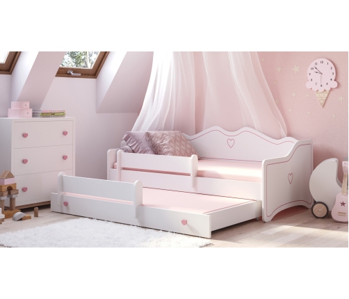 Детская двойная кровать Emma II 160x80 pink