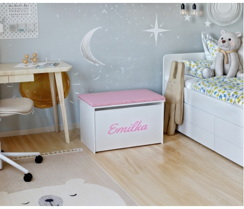 Ящик для игрушек DARIA printed pink panel