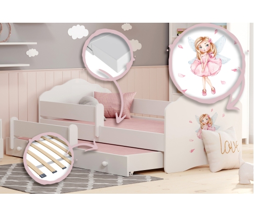 Детская двуспальная кровать FALA II 160x80 Girl with wings