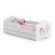 FALA children's bed 160x80 drawer - Girl with unicorn