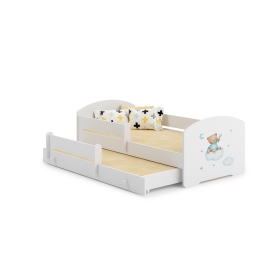 Divvietīga gulta LUK 160x80 Blue Teddy Bear Divvietīga gulta LUK 160x80 Blue Teddy Bear