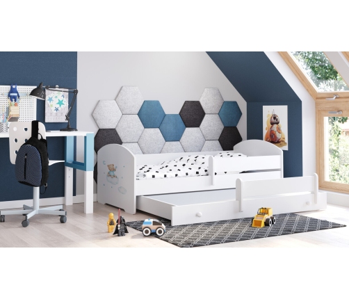 Двухместная кровать LUK 160x80 Blue Teddy Bear