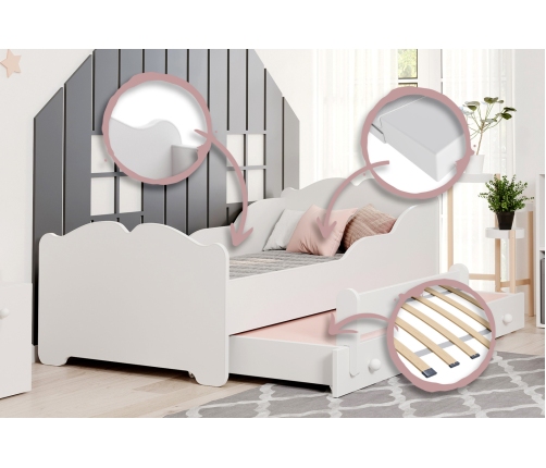 Двуспальная кровать Anna 160x80 White