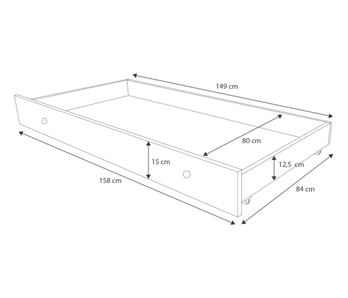 Двухместная кровать LUK 160x80 Stars