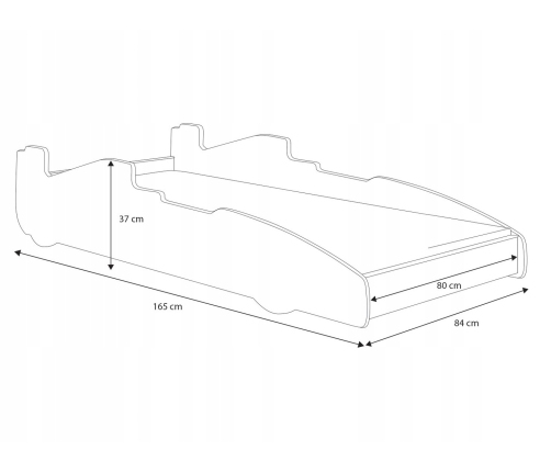 Детская кровать Batcar 160x80 с матрасом FORMULA Blue