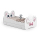 Pink Cat 140x70 children's bed with drawer