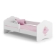 Wave single bed 140x70 with guard rail - Princess in a crown