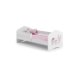 FALA 140x70 children's bed with railing - Girl with unicorn