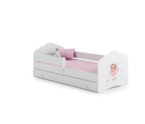 FALA children's bed 160x80 drawer - Girl with wings