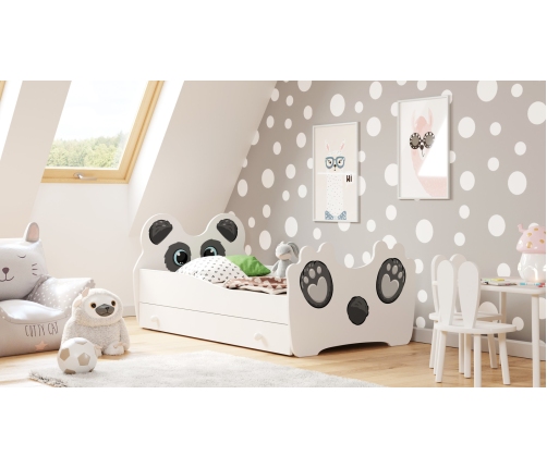 Panda children's bed 140x70 with drawer