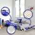 Детская кровать Batcar 160x80 с матрасом FORMULA Blue