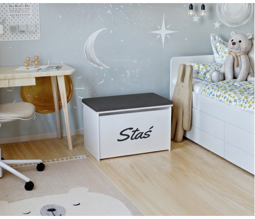 Ящик для игрушек DARIA printed graphite panel