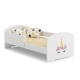 LUK children's bed 160x80 with railing - Unicorn horn