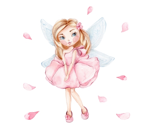 Детская кровать LUK с ящиком 160x80 Girl with wings