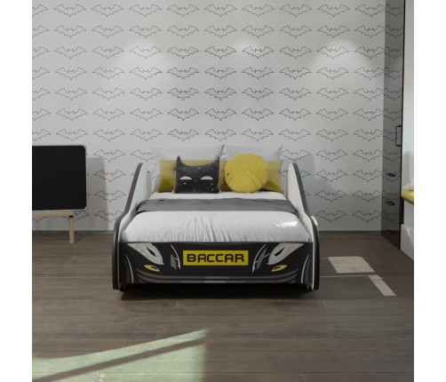 Детская кровать Batcar 160x80 с матрасом Black