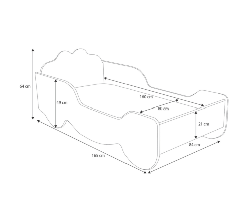 Children's bed Kareta 140x70