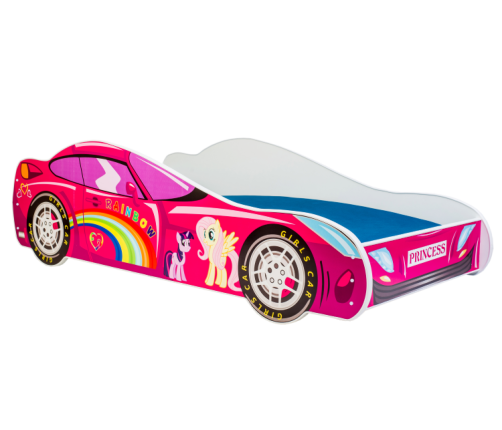 Bērnu gulta Batcar 160x80 ar matraci Pink