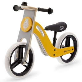 KinderKraft Balance Bike Uniq Honey Детский велосипед, бегунок с деревянной рамой