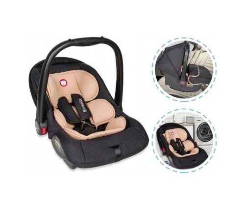 Lionelo NOA PLUS grey scandi Bērnu Autokrēsls 0-13 kg