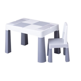 Bērnu galds un krēsliņš MULTIFUN grey TegaBaby MF-001