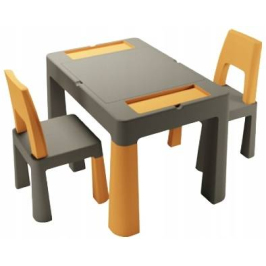 Bērnu galds un krēsliņš MULTIFUN graphite/mustard TegaBaby