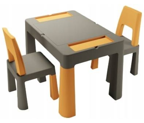 Детский стол и стульчик MULTIFUN graphite/mustard TegaBaby