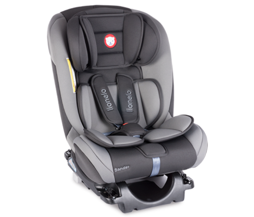 Bērnu Autokrēsls 0-36 kg Lionelo SANDER grey ISOFIX