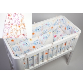 Бортик-охранка для кроватки 300 см TROLL Teddy Orange 3 side Bumper for cot