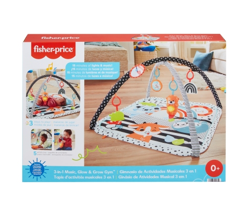 Развивающий коврик Fisher Price Glow & Grow gym 3in1 HBP41