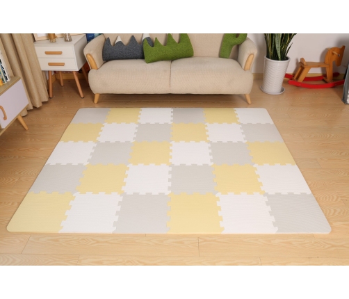 Развивающий коврик Пазл Kinderkraft Luno Yellow 31x31 см из 30 элементов