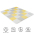 Развивающий коврик Пазл Kinderkraft Luno Yellow 31x31 см из 30 элементов