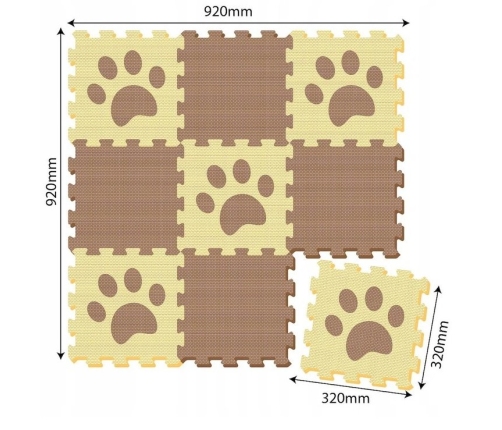 Aktivitātes paklājs Puzzle no 9 elementiem Smily Play Tropy 1049