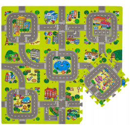 Aktivitātes paklājs Puzzle Smily Play Street