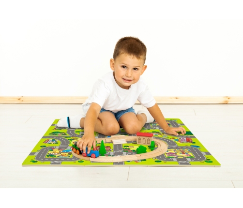 Aktivitātes paklājs Puzzle Smily Play Street