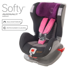 Avionaut Glider Softy Isofix F.03 Black pink Bērnu Autokrēsls 9-25 kg