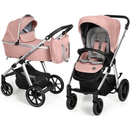 Baby Design Bueno 208 Pink Bērnu Ratiņi 2in1